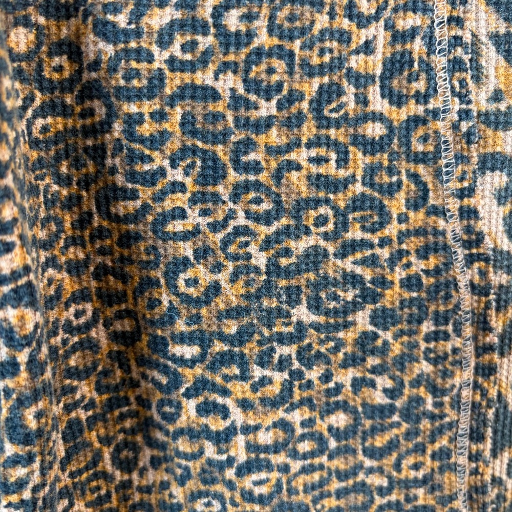 Pilcro Split Neck Leopard Print Top - image 10